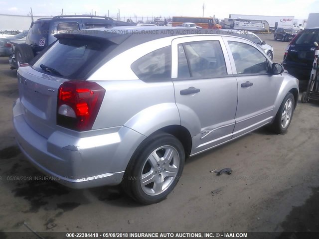 1B3HB48B47D306472 - 2007 DODGE CALIBER SXT SILVER photo 4