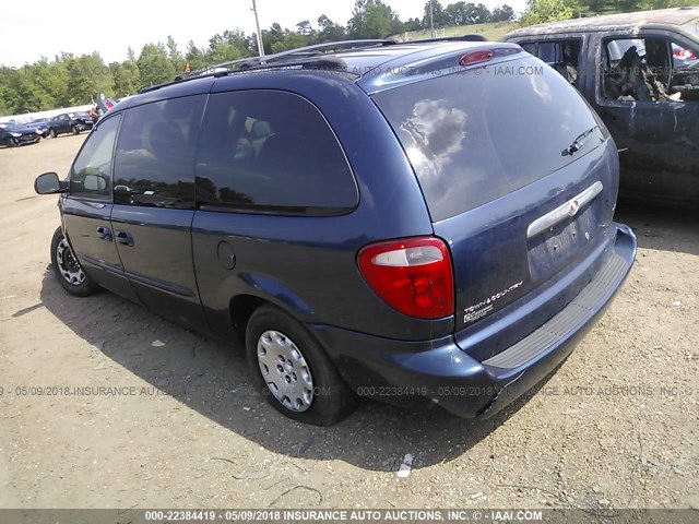 2C8GP44LX3R115204 - 2003 CHRYSLER TOWN & COUNTRY LX Dark Blue photo 3