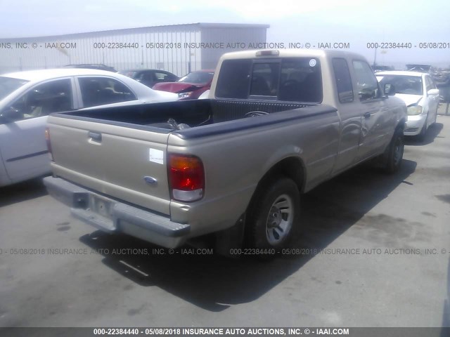 1FTYR14C9XPA36984 - 1999 FORD RANGER SUPER CAB GOLD photo 4