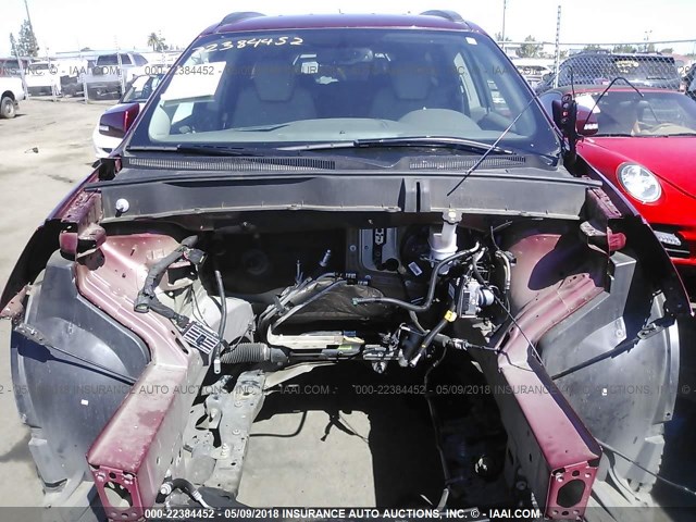 1GNKRHKD5GJ341435 - 2016 CHEVROLET TRAVERSE LT BURGUNDY photo 10