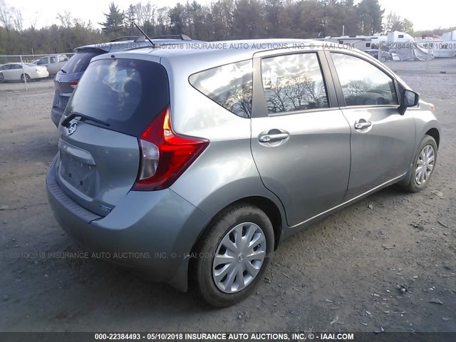 3N1CE2CP7FL356009 - 2015 NISSAN VERSA NOTE S/S PLUS/SV/SL/SR GRAY photo 4