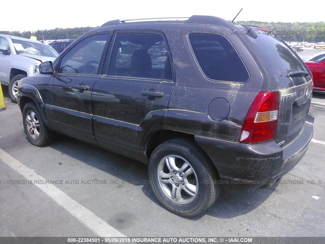 KNDJF723167223277 - 2006 KIA NEW SPORTAGE  BROWN photo 3