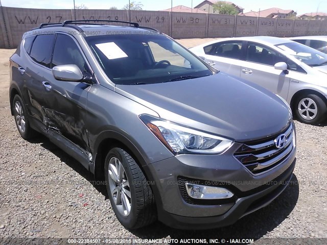 5XYZUDLA3FG294696 - 2015 HYUNDAI SANTA FE SPORT  GRAY photo 1