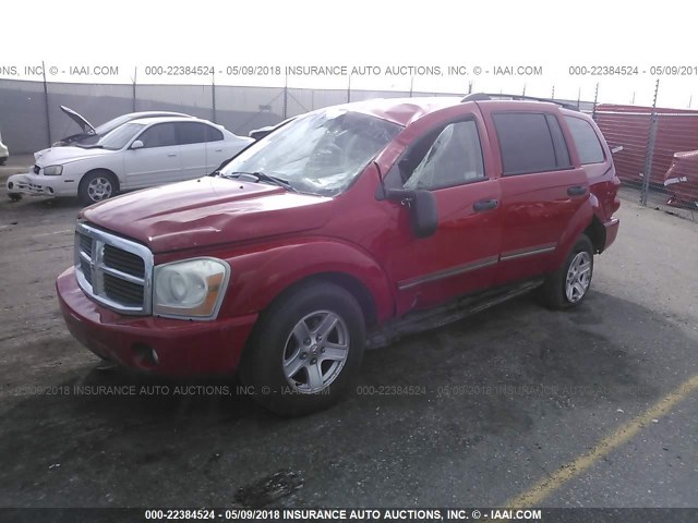 1D4HB58D04F239703 - 2004 DODGE DURANGO LIMITED RED photo 2