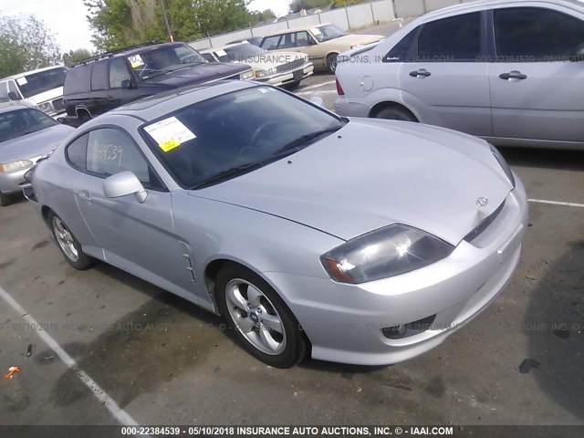 KMHHM65D16U223814 - 2006 HYUNDAI TIBURON GS SILVER photo 1