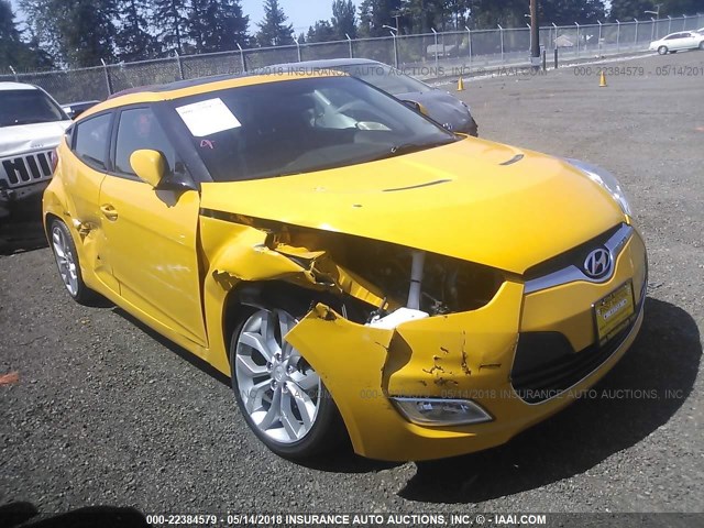 KMHTC6AD9FU236779 - 2015 HYUNDAI VELOSTER YELLOW photo 1