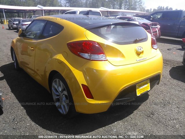 KMHTC6AD9FU236779 - 2015 HYUNDAI VELOSTER YELLOW photo 3