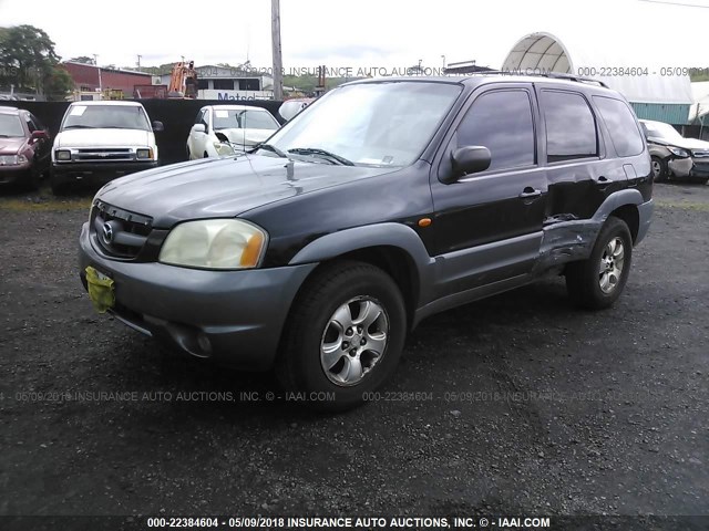 4F2YU08101KM11988 - 2001 MAZDA TRIBUTE LX/ES BLACK photo 2