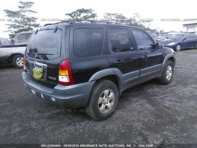 4F2YU08101KM11988 - 2001 MAZDA TRIBUTE LX/ES BLACK photo 4