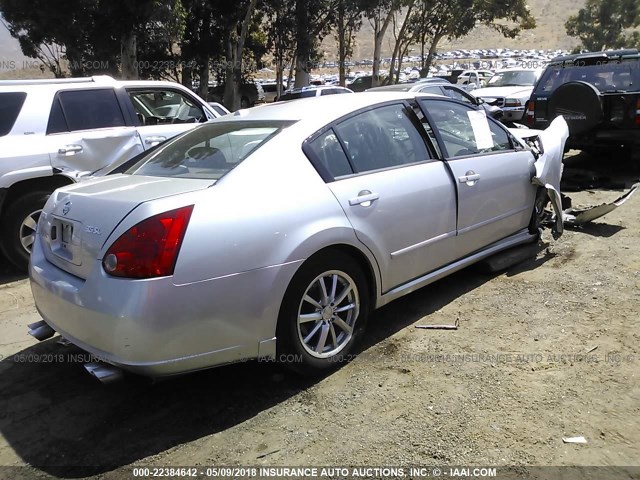 1N4BA41E98C825106 - 2008 NISSAN MAXIMA SE/SL SILVER photo 4