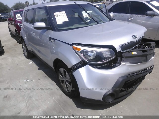 KNDJN2A26E7718989 - 2014 KIA SOUL SILVER photo 1