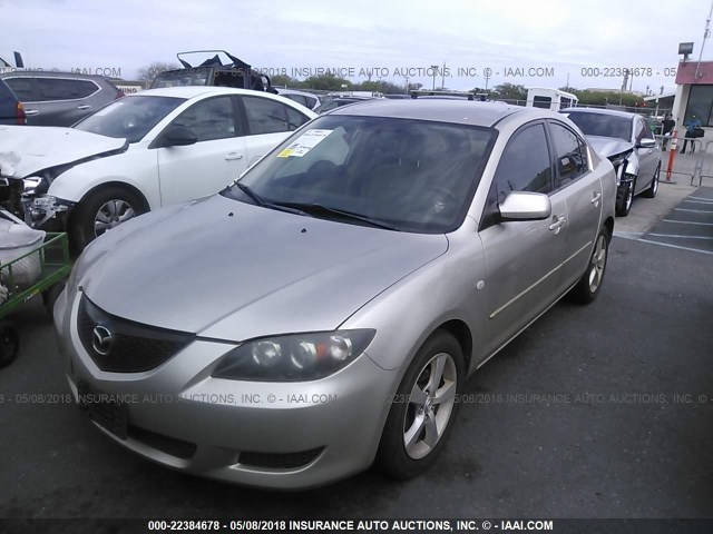 JM1BK12F751262397 - 2005 MAZDA 3 I BROWN photo 2