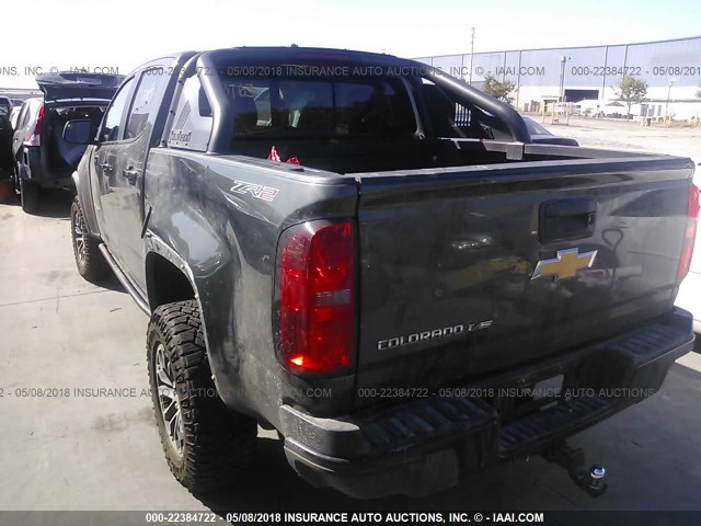 1GCGTEENXH1329219 - 2017 CHEVROLET COLORADO ZR2 GRAY photo 3
