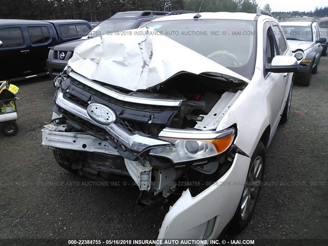 2FMDK4KC3BBB41622 - 2011 FORD EDGE LIMITED WHITE photo 6
