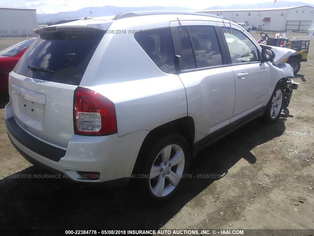 1J4NF1FB2BD251823 - 2011 JEEP COMPASS SPORT SILVER photo 4