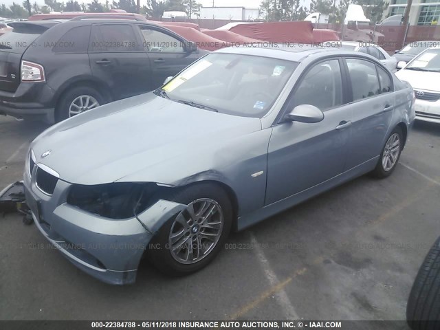 WBAVB13596KX49760 - 2006 BMW 325 I Light Blue photo 2