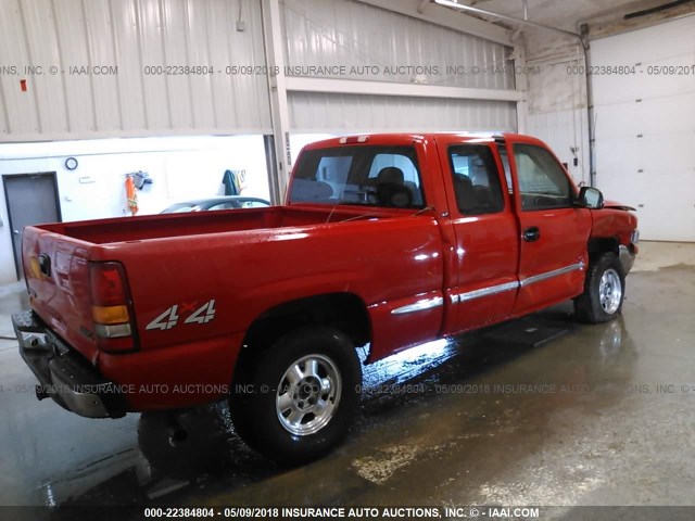 1GTEK19T3XE507037 - 1999 GMC NEW SIERRA K1500 RED photo 4