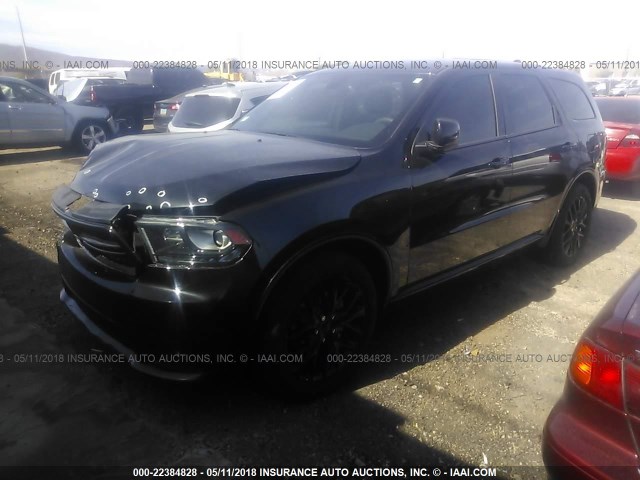 1C4RDHAG6GC315240 - 2016 DODGE DURANGO SXT BLACK photo 2