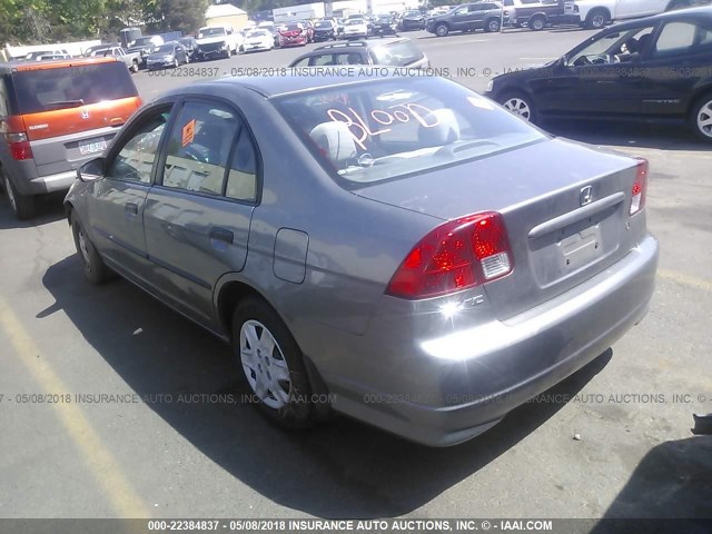 2HGES16345H586049 - 2005 HONDA CIVIC DX VP GRAY photo 3