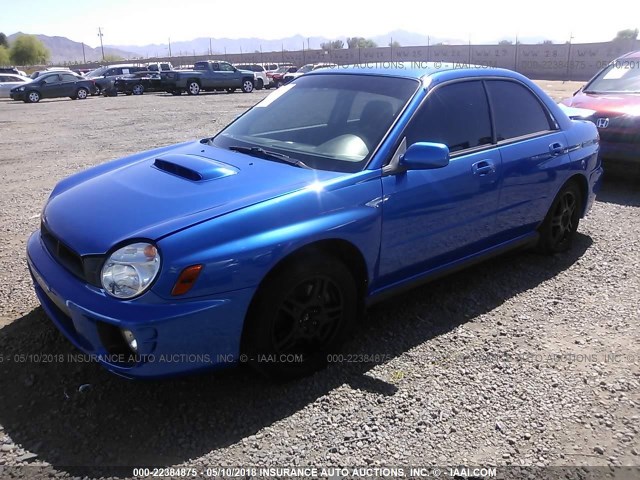 JF1GD29633G503612 - 2003 SUBARU IMPREZA WRX BLUE photo 2