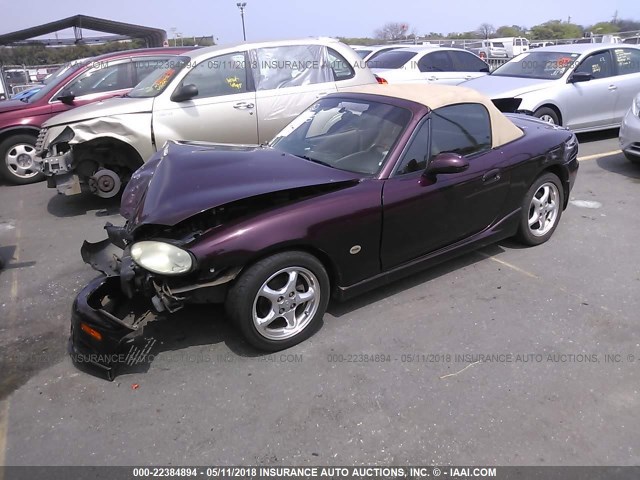 JM1NB3535Y0148645 - 2000 MAZDA MX-5 MIATA LS MAROON photo 2