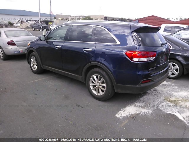 5XYPG4A31GG127385 - 2016 KIA SORENTO LX/L BLUE photo 3