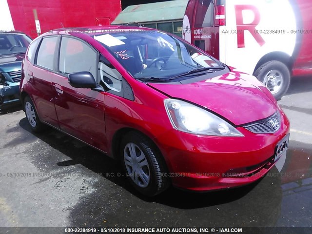 JHMGE87219S063677 - 2009 HONDA FIT RED photo 1