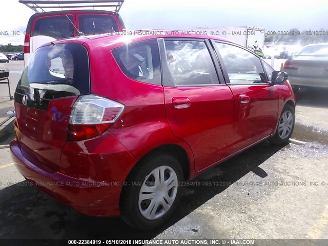 JHMGE87219S063677 - 2009 HONDA FIT RED photo 4