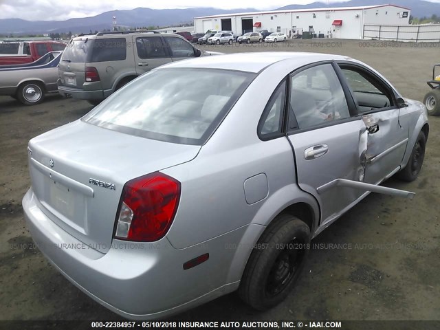 KL5JD56Z88K957705 - 2008 SUZUKI FORENZA CONVENIENCE/POPULAR SILVER photo 4