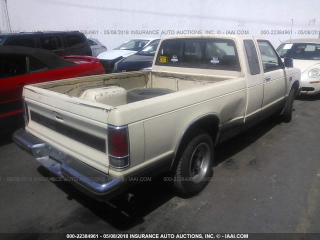 1GTCS19Z9K8513153 - 1989 GMC S TRUCK S15 CREAM photo 4