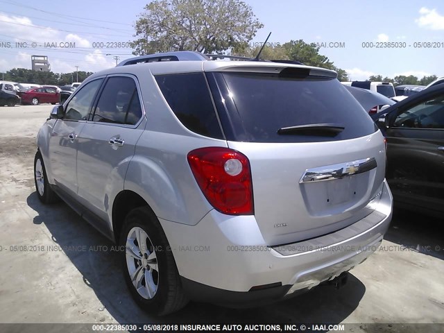 2GNFLGEK8D6374039 - 2013 CHEVROLET EQUINOX LTZ SILVER photo 3