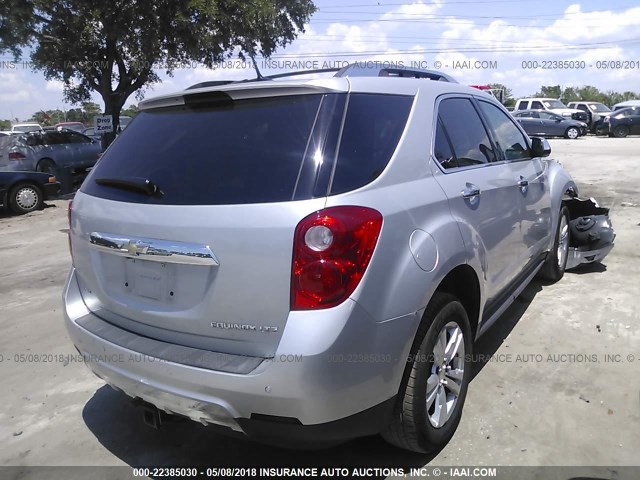 2GNFLGEK8D6374039 - 2013 CHEVROLET EQUINOX LTZ SILVER photo 4