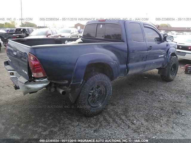 5TEUU42N58Z492672 - 2008 TOYOTA TACOMA ACCESS CAB Көк фото 4