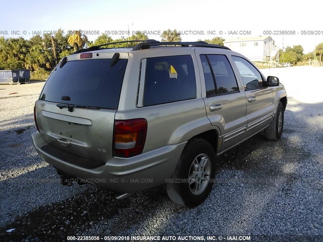 1J4GW68N6XC672745 - 1999 JEEP GRAND CHEROKEE LIMITED GOLD photo 4