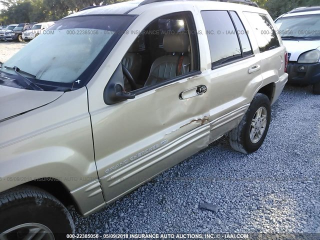 1J4GW68N6XC672745 - 1999 JEEP GRAND CHEROKEE LIMITED GOLD photo 6