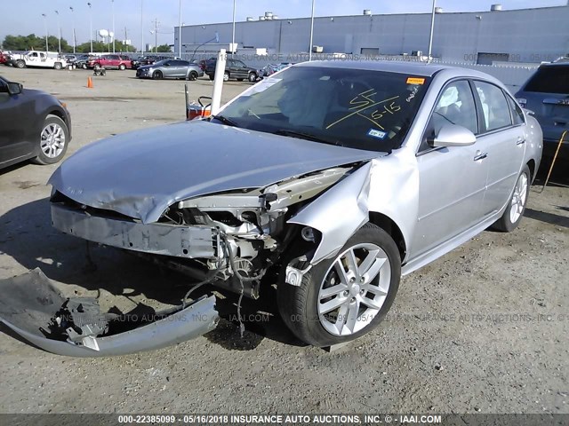 2G1WC5E36E1100349 - 2014 CHEVROLET IMPALA LIMITED LTZ SILVER photo 2