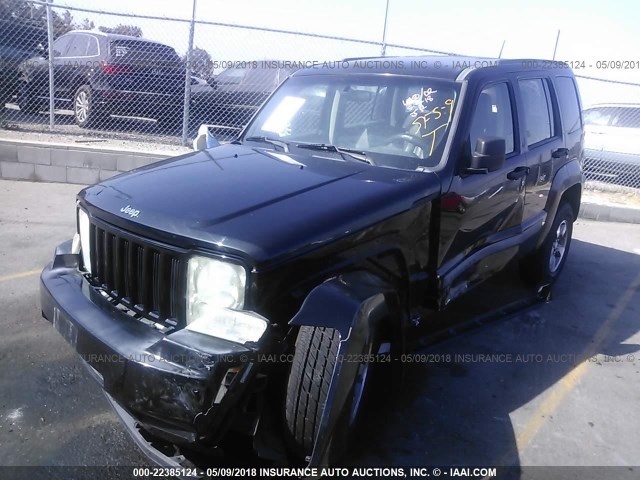1J8GP28K68W243423 - 2008 JEEP LIBERTY SPORT 黑色 照片 2