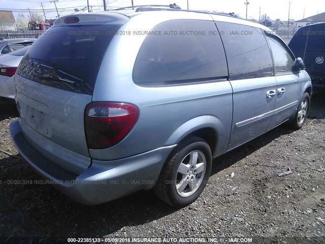 2D4GP44L65R518507 - 2005 DODGE GRAND CARAVAN SXT Light Blue photo 4