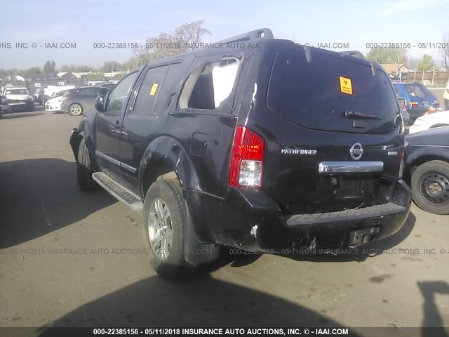 5N1AR1NB2CC603749 - 2012 NISSAN PATHFINDER S/LE/SE BLACK photo 3