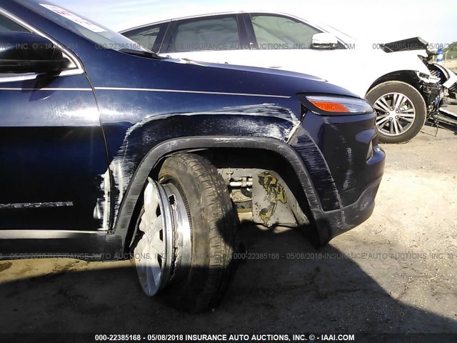 1C4PJLDB7FW547801 - 2015 JEEP CHEROKEE LIMITED BLUE photo 6