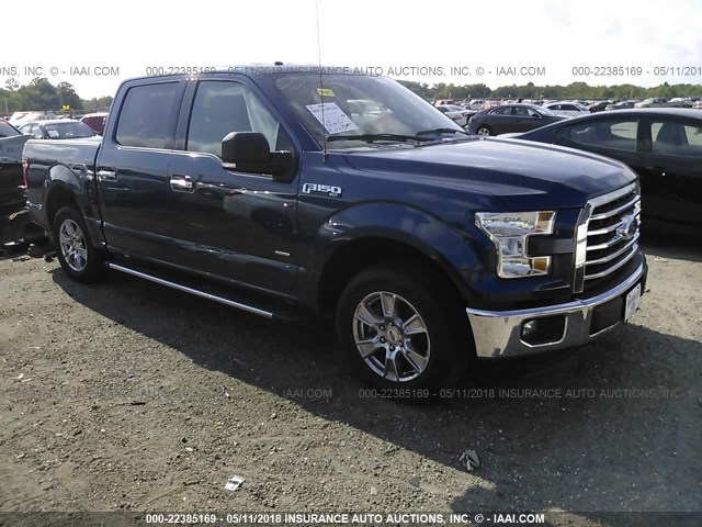 1FTEW1CP4FKD03959 - 2015 FORD F150 SUPERCREW BLUE photo 1