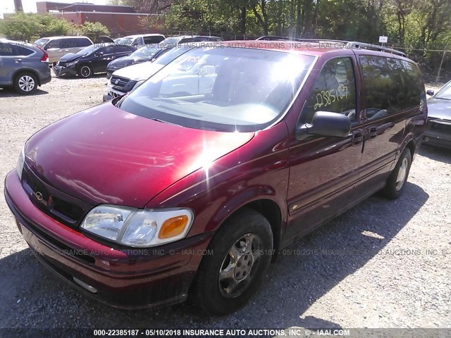 1GHDX03E7YD274797 - 2000 OLDSMOBILE SILHOUETTE MAROON photo 2