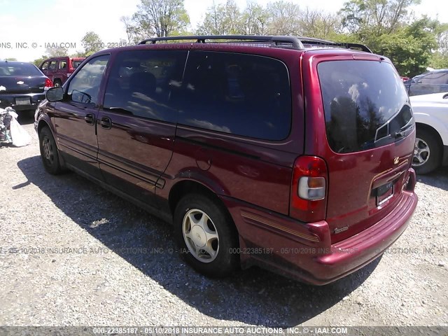 1GHDX03E7YD274797 - 2000 OLDSMOBILE SILHOUETTE MAROON photo 3