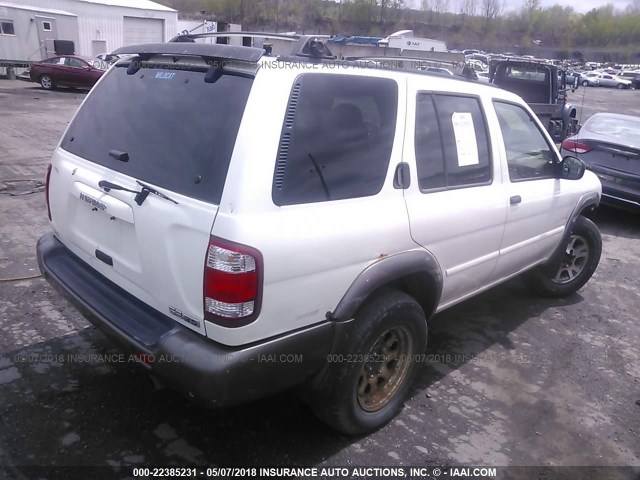 JN8DR09Y61W597674 - 2001 NISSAN PATHFINDER LE/SE/XE WHITE photo 4