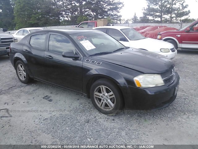 1B3LC56K68N103210 - 2008 DODGE AVENGER SXT BLACK photo 1