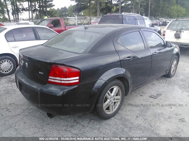 1B3LC56K68N103210 - 2008 DODGE AVENGER SXT BLACK photo 4