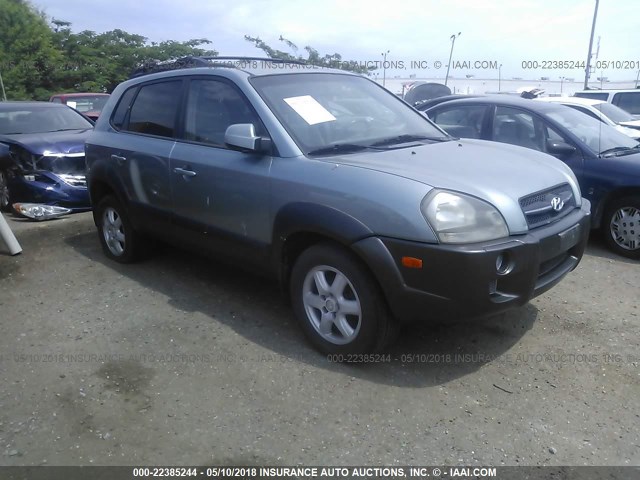 KM8JN72D45U210238 - 2005 HYUNDAI TUCSON GLS/LX BLUE photo 1