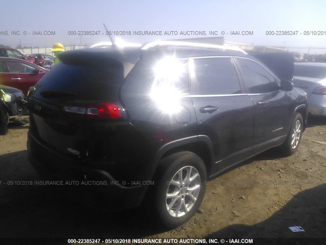 1C4PJMCB6EW201941 - 2014 JEEP CHEROKEE LATITUDE BLACK photo 4