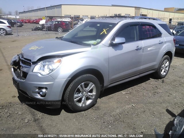 2GNFLGE55C6350886 - 2012 CHEVROLET EQUINOX LTZ SILVER photo 2