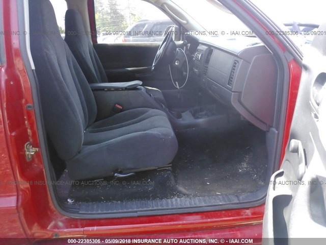 1D7GL32K14S555089 - 2004 DODGE DAKOTA SPORT RED photo 5